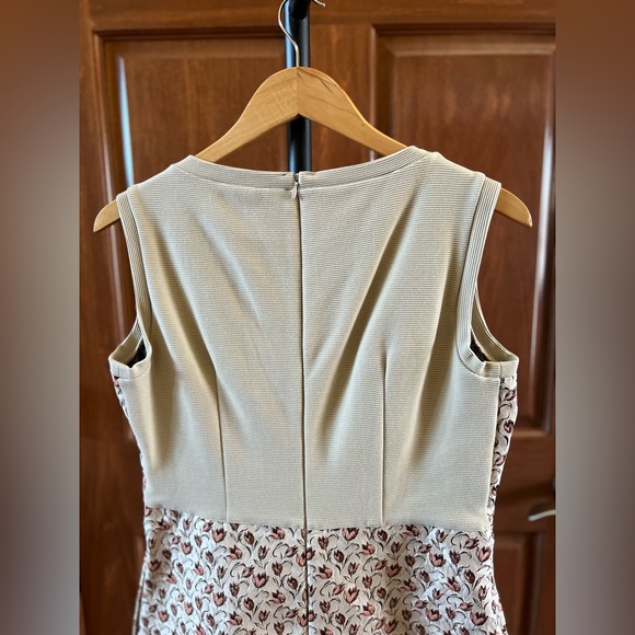 Weekend MaxMara Dress Floral Pink Beige Size L - Picture 4 of 16